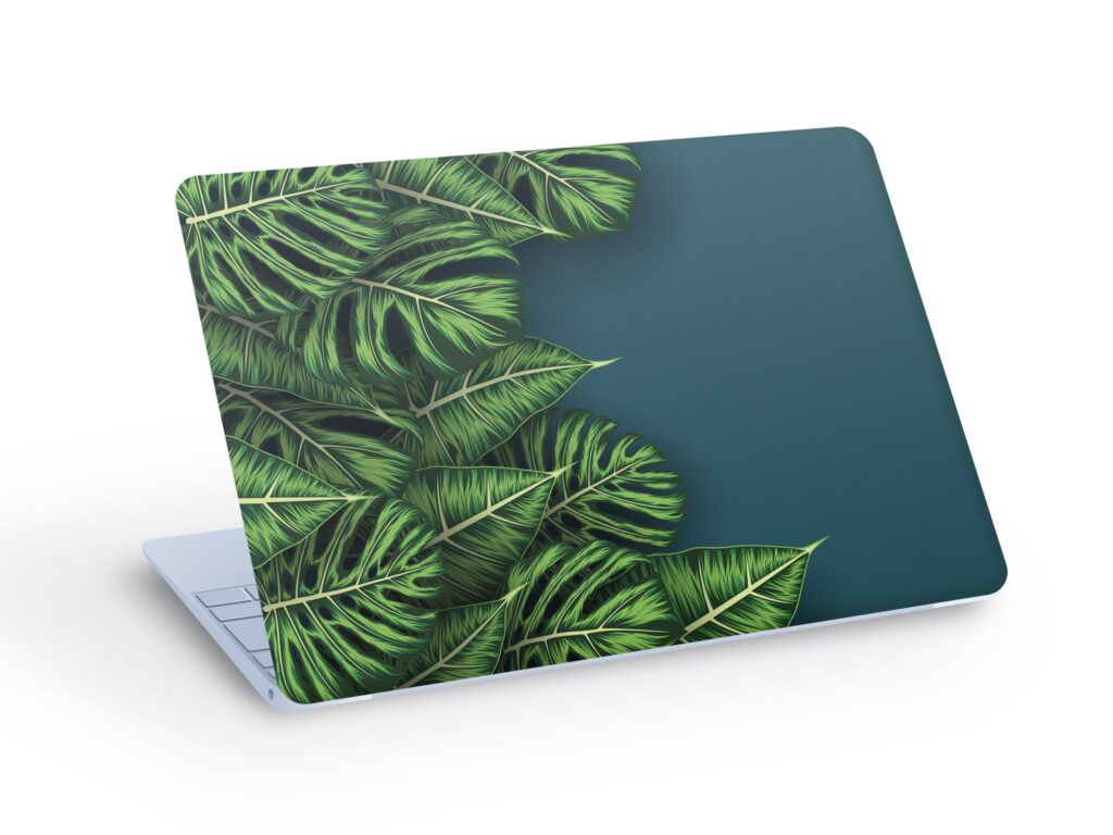 Tropical LEAVES LAPTOP SKIN Decal Sticker, Tropical Plants Laptop Skin Decal – Custom Size