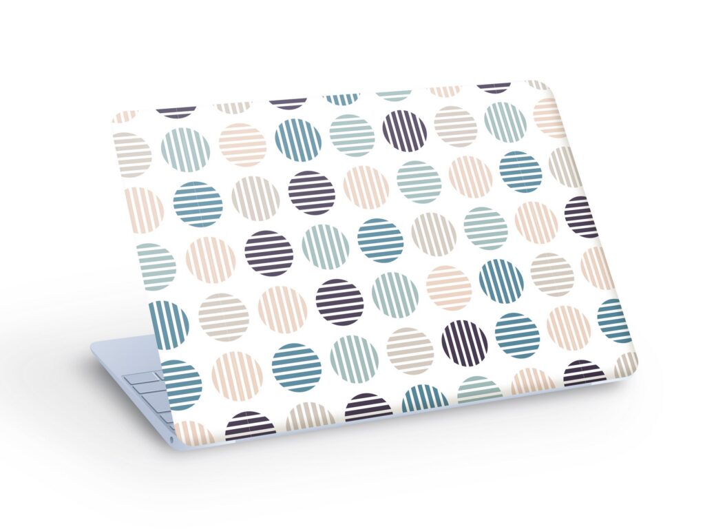 Geometric CIRCLES LAPTOP SKIN Decal Sticker, Geometric Pattern Laptop Skin Decal – Custom Size