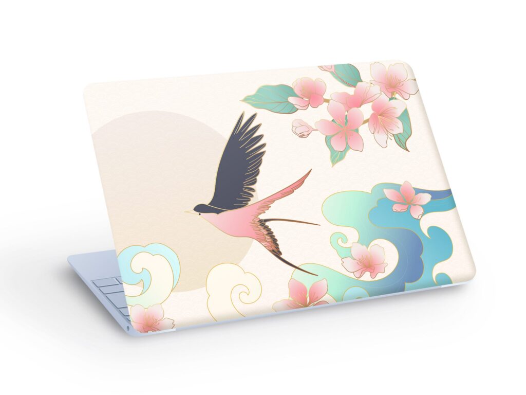 SWALLOW Bird LAPTOP SKIN Decal Sticker, Swallow Bird Laptop Skin Decal – Custom Size