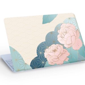Oriental Luxury Gold Flowers LAPTOP SKIN Decal Sticker, Oriental Flowers Laptop Skin Decal - Custom Size
