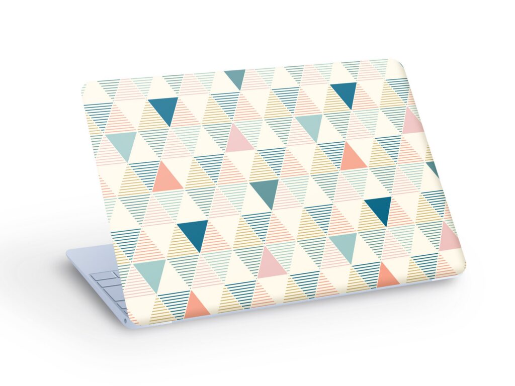 Geometric TRIANGLES LAPTOP SKIN Decal Sticker, Geometric Pattern Laptop Skin Decal – Custom Size