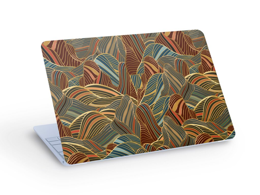 Abstract LEAVES LAPTOP SKIN Decal Sticker, Abstract Plants Leaves Laptop Skin Decal – Custom Size