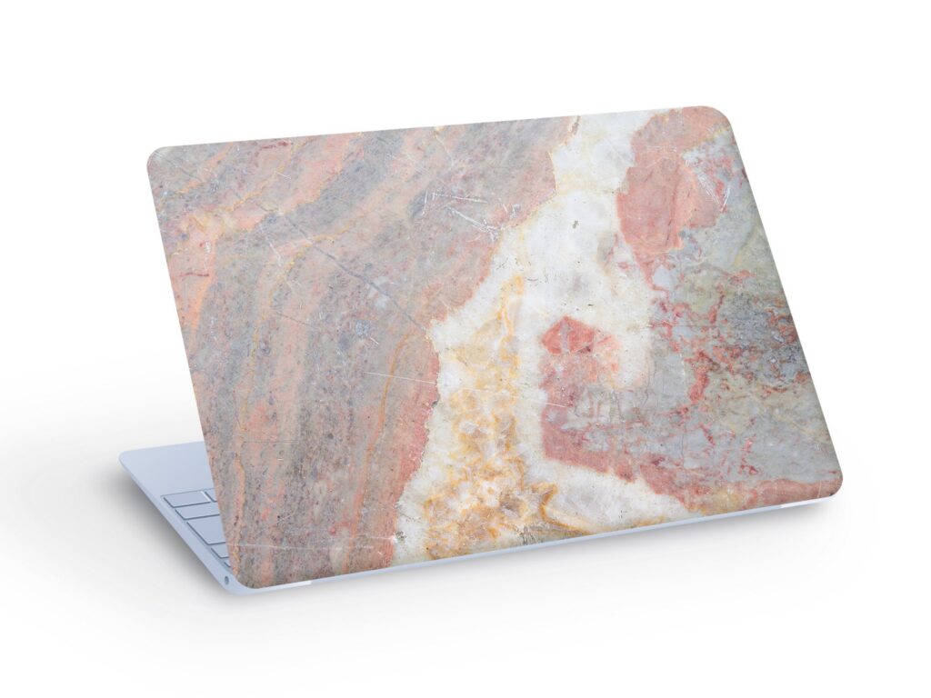 Colorful MARBLE Texture LAPTOP SKIN Decal Sticker, Pink Marble Laptop Skin Decal – Custom Size