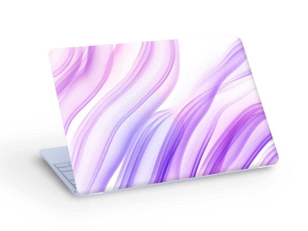 Lavender Purple Wavy LAPTOP SKIN Decal Sticker, Purple Lavender Laptop Skin Decal – Custom Size