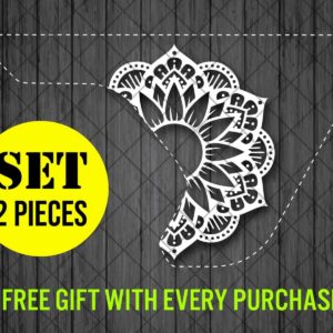 Mandala Sunflower Fender Vent Vinyl Decal Sticker, JL / JLU …