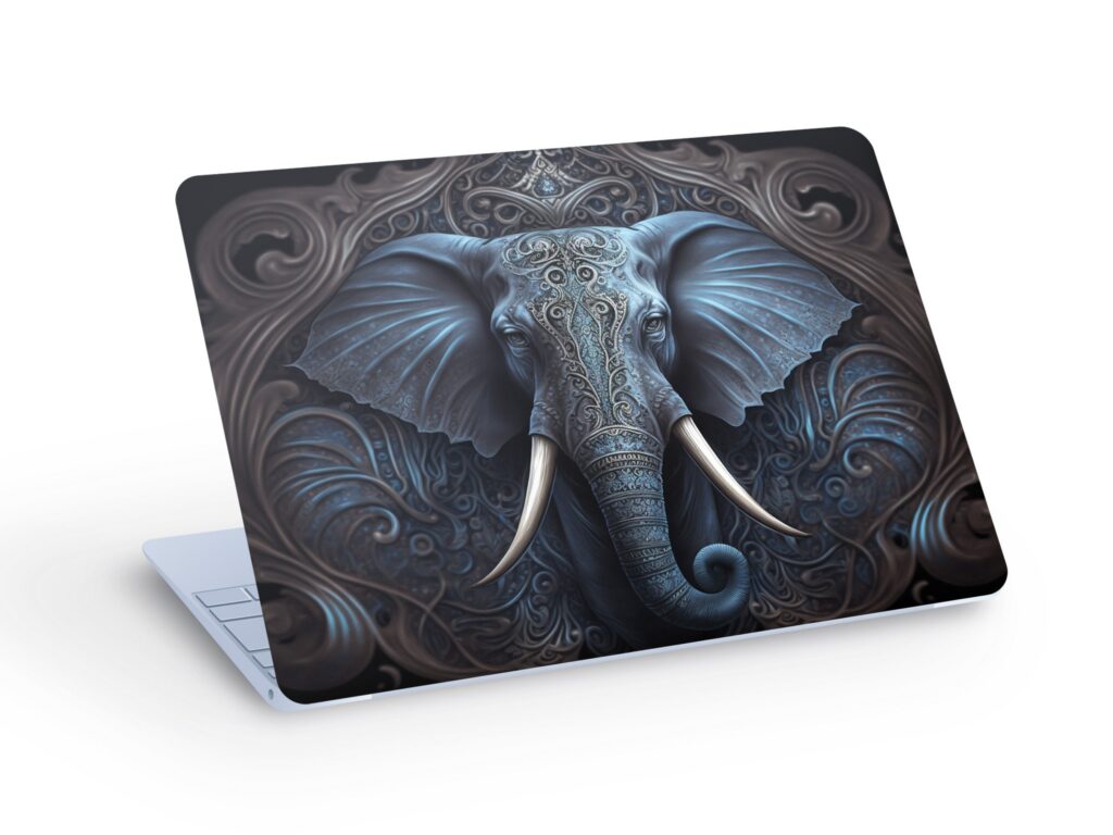 ELEPHANT Design LAPTOP SKIN Decal Sticker, Elephant Laptop Skin Decal – Custom Size