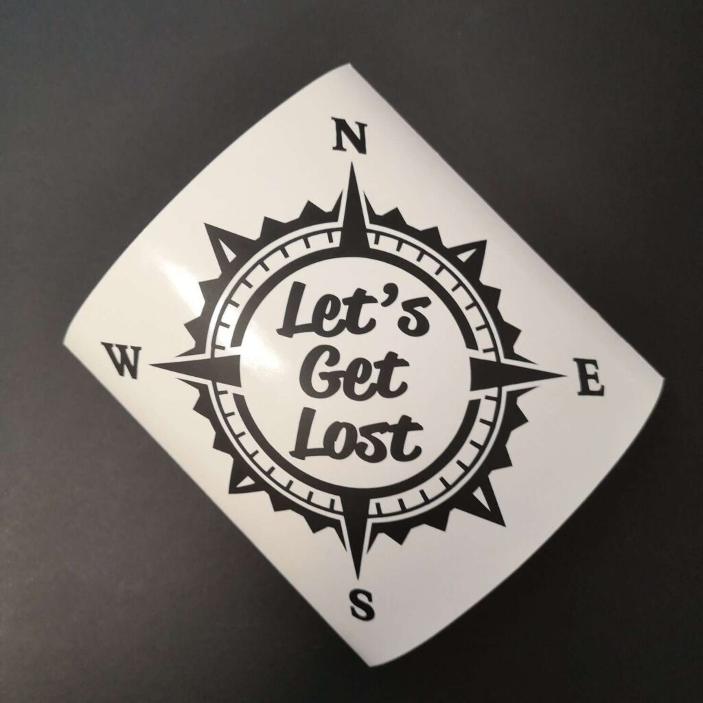 LETS GET LOST Compass Vinyl Decal Sticker, 4×4 sticker, Off Road decal, 4×4 Off Road Decal, Top Quality Decal For Popular Offroad Cars