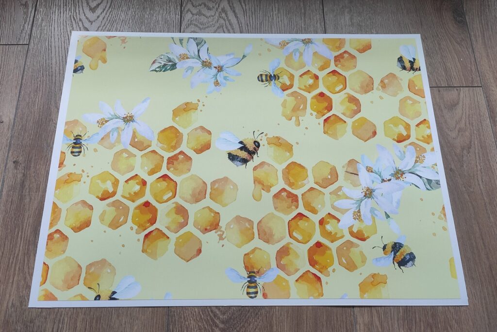 Bees & Honeycomb LAPTOP SKIN Decal Sticker, Laptop Skin Decal – Custom Size