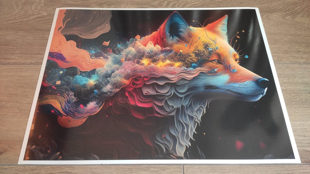 FOX LAPTOP SKIN Decal Sticker, Fox On Black Background Laptop Skin Decal – Custom Size