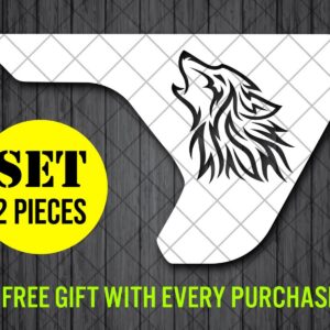 Wolf Fender Vent Vinyl Decal Sticker, JL / JLU / JT Wolf Fender Vent Decal Set, Pair Decals