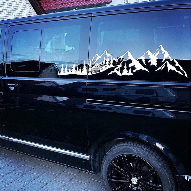 Mountain Treeline 4x4 SUV Vinyl Decal Sticker - JuliDecals.com