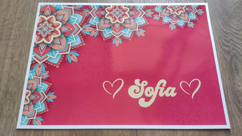 Custom Name MANDALA LAPTOP SKIN Decal Sticker, Mandala Flower Custom Text Laptop Skin Decal – Custom Size