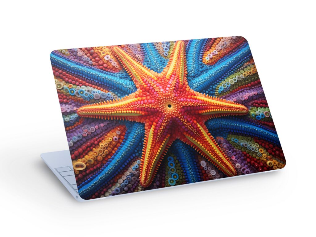 STARFISH LAPTOP SKIN Decal Sticker, Starfish Macbook Skin, Laptop Skin Decal – Custom Size