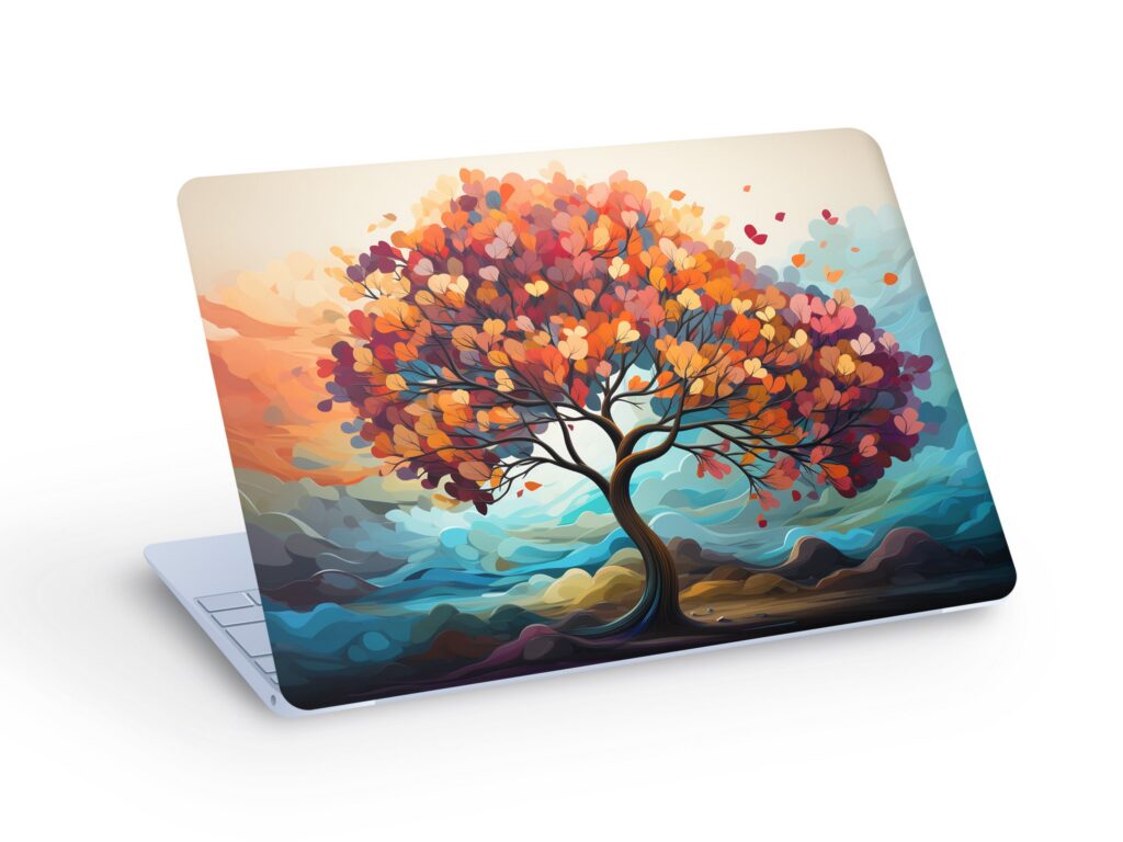 Autumn TREE LAPTOP SKIN Decal Sticker, Vibrant Ttree Laptop Skin Decal, Tree Macbook Skin – Custom Size