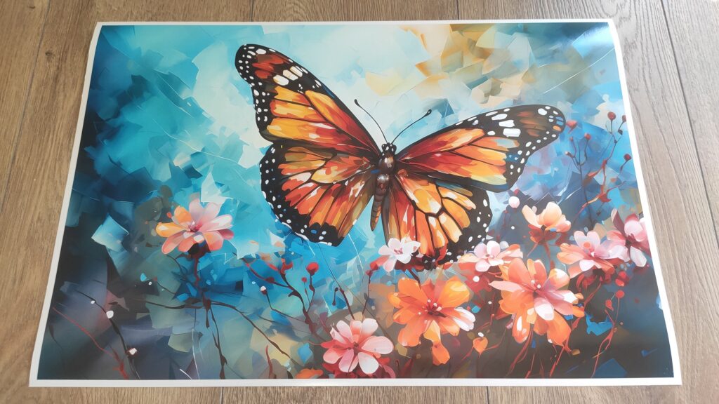Colorful Flowers & BUTTERFLY LAPTOP SKIN Decal Sticker, Macbook Skin Flowers and Butterfly Laptop Skin Decal – Custom Size