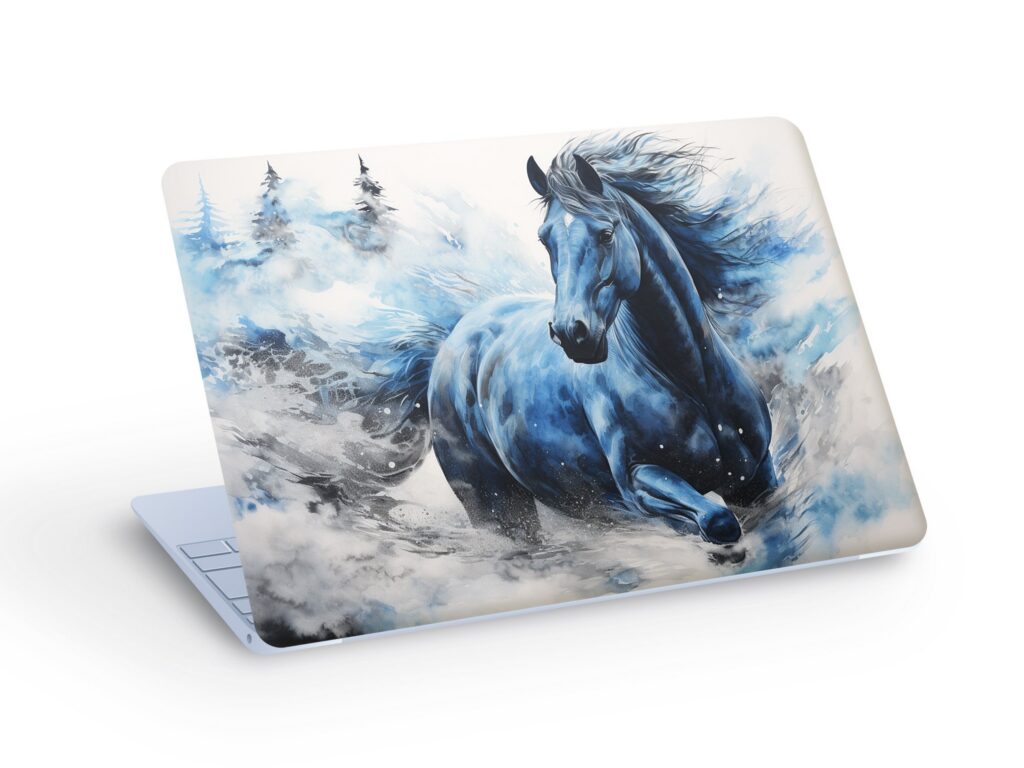 Mountain HORSE LAPTOP SKIN Decal Sticker, Wild Free Horse Laptop Skin Decal – Custom Size