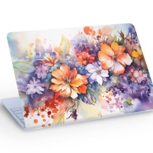Watercolor Painted FLOWERS LAPTOP SKIN Decal Sticker, Macboo…