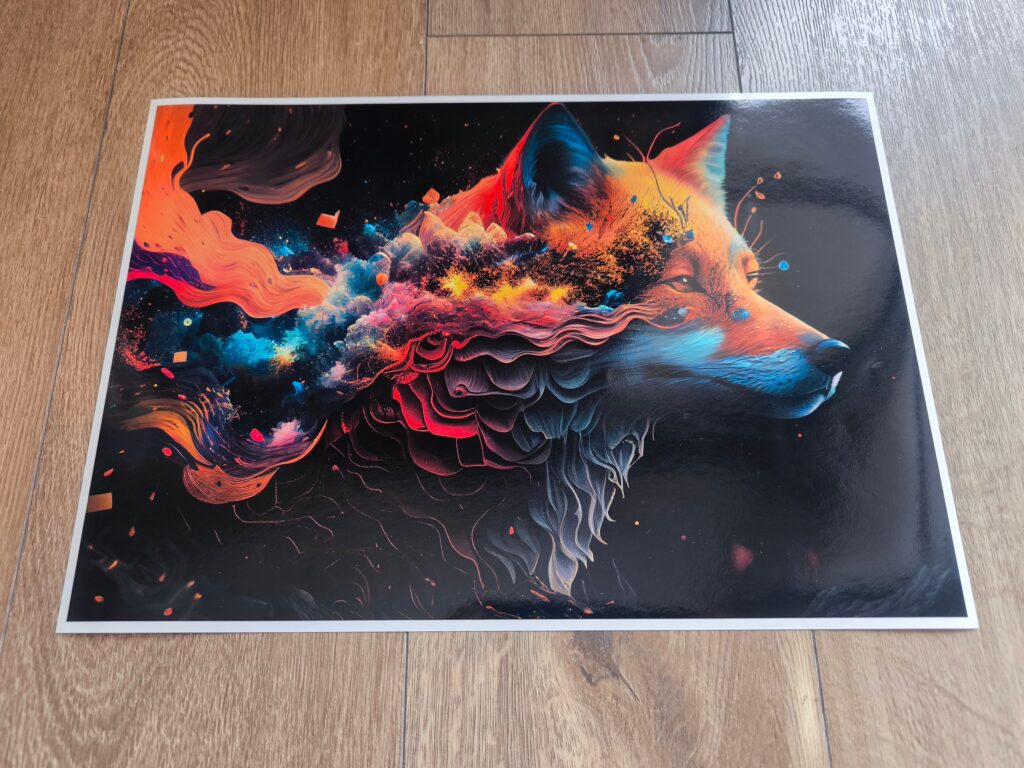 FOX LAPTOP SKIN Decal Sticker, Fox On Black Background Laptop Skin Decal – Custom Size