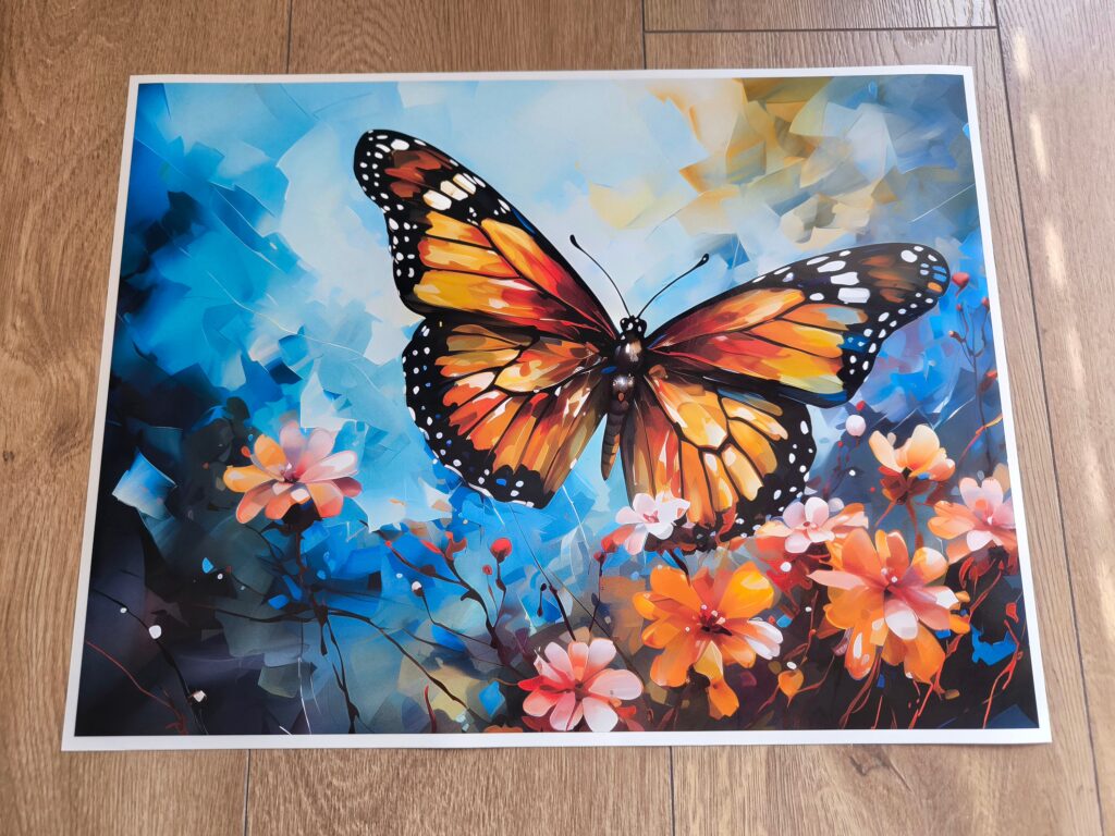 Colorful Flowers & BUTTERFLY LAPTOP SKIN Decal Sticker, Macbook Skin Flowers and Butterfly Laptop Skin Decal – Custom Size