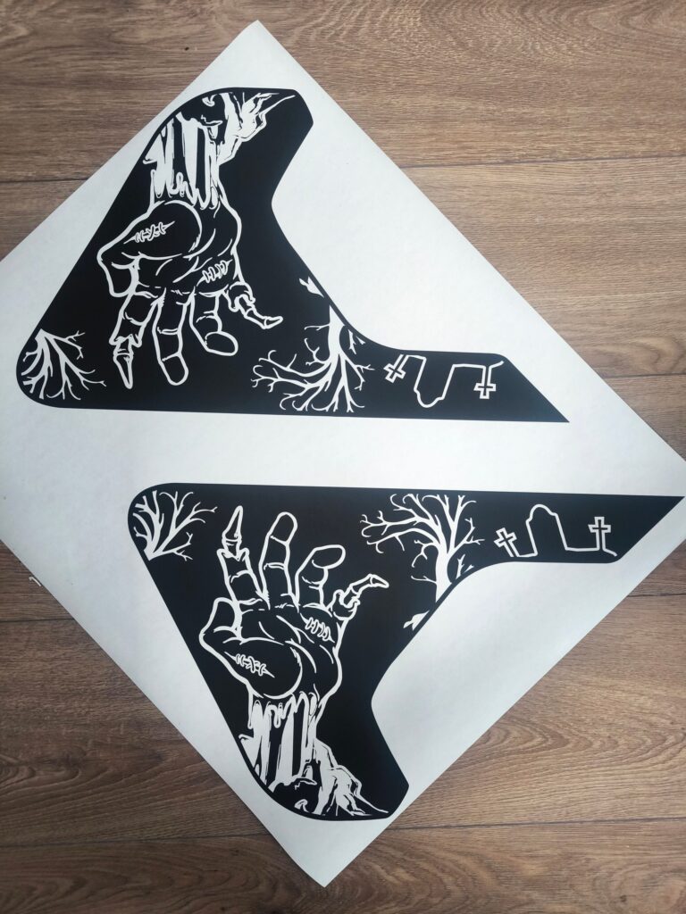 Zombie Hand Fender Vent Vinyl Decal Sticker, JL / JLU / JT Halloween Zombie Hand Fender Vent Decal Set, Pair Decals