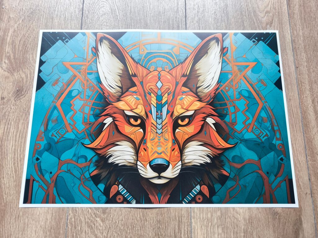 Stylized FOX LAPTOP SKIN Decal Sticker, Macbook Skin, Universal Fit, Unique Fox Skin Decal – Custom Size