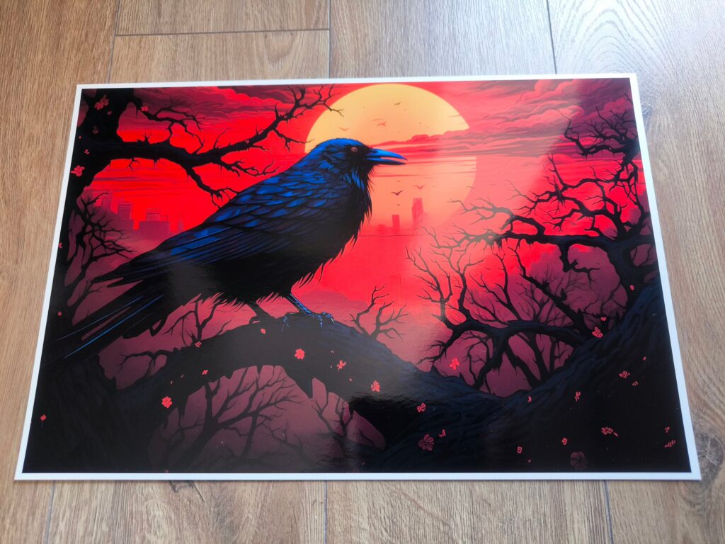 CROW LAPTOP SKIN Decal Sticker, Raven in The Dark Laptop Skin Decal – Custom Size