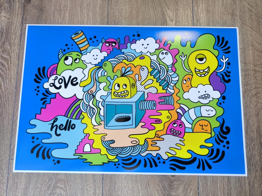 COLORFUL Crazy Monsters LAPTOP SKIN Decal Sticker, Crazy Monster Laptop Skin Decal – Custom Size