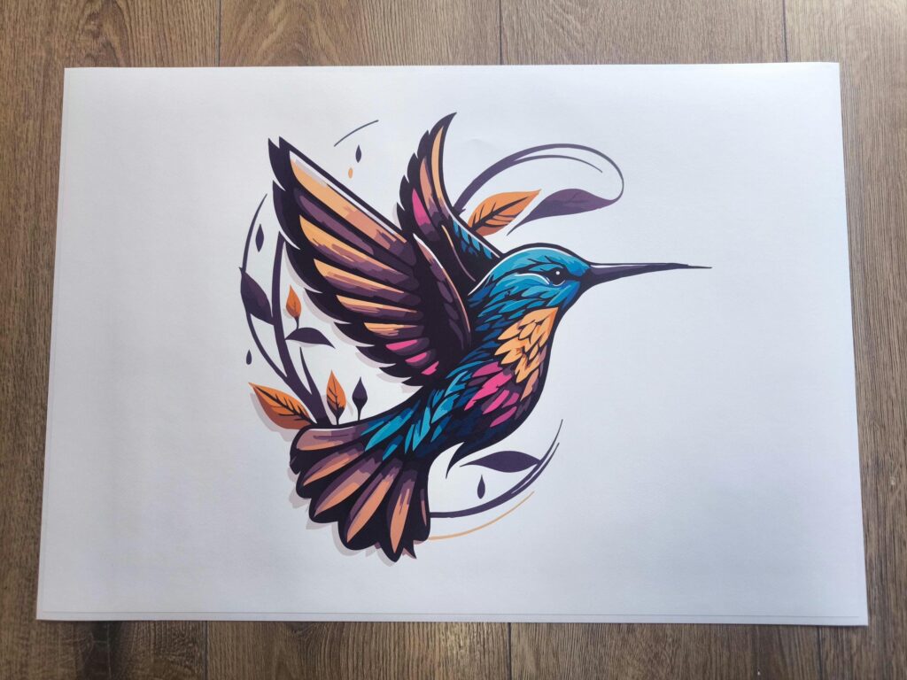 Flaying Hummingbird LAPTOP SKIN Decal Sticker, Hummingbird Laptop Skin Decal – Custom Size