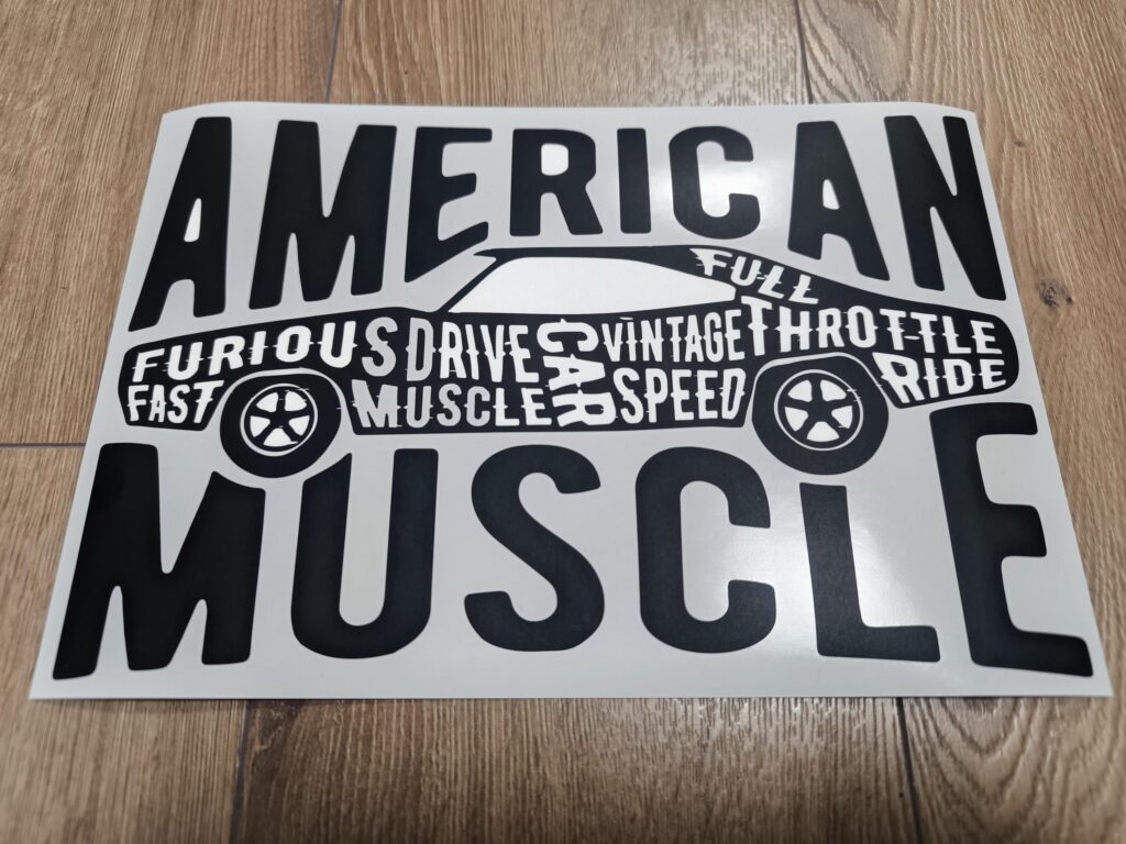 AMERICAN MUSCLE Vinyl Decal Sticker, AMERICAN Cars Vinyl Decal Sticker, Fast & Furious Decal, Retro American Auto Vinyl Decal, Car Decals