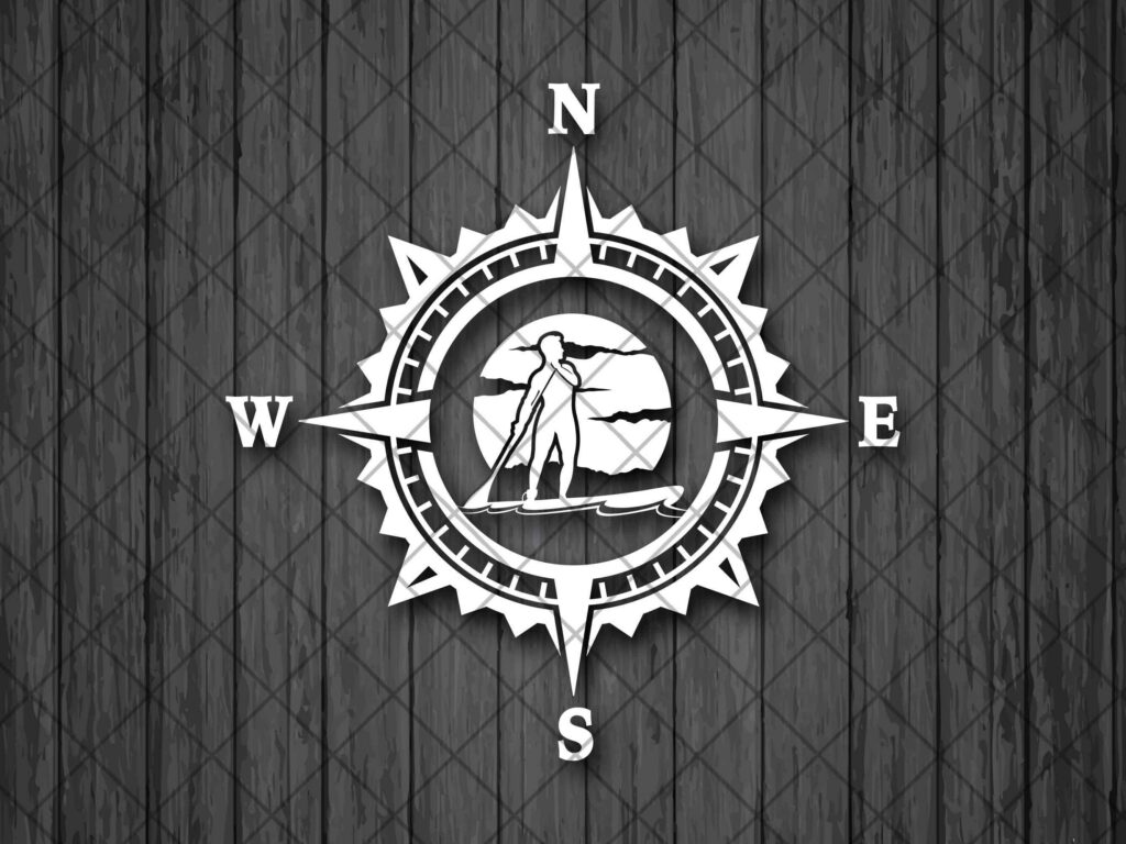 PADDLE BOARD Compass Vinyl Decal Sticker, Paddle board Decal, Surf Decal, SURFING Car Sticker, Surfing  waves Truck Decal, Summer Decal