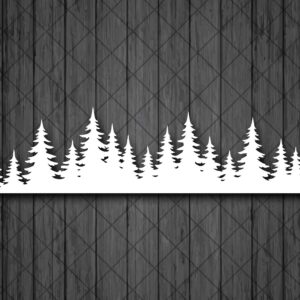 Forest Banner Vinyl Decal, Trees, Mountain Decal, Mountain S…