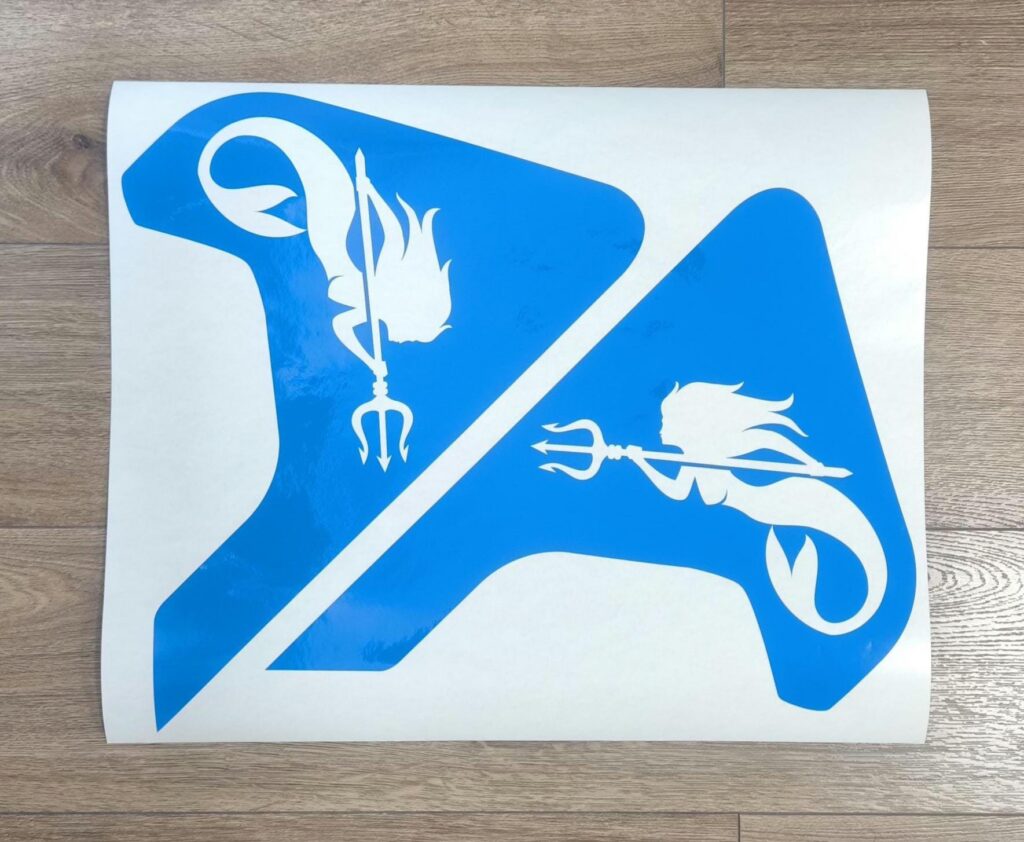 Mermaid Fender Vent Vinyl Decal Sticker, JL / JLU / JT Fender Vent Decal Set, Pair Decals