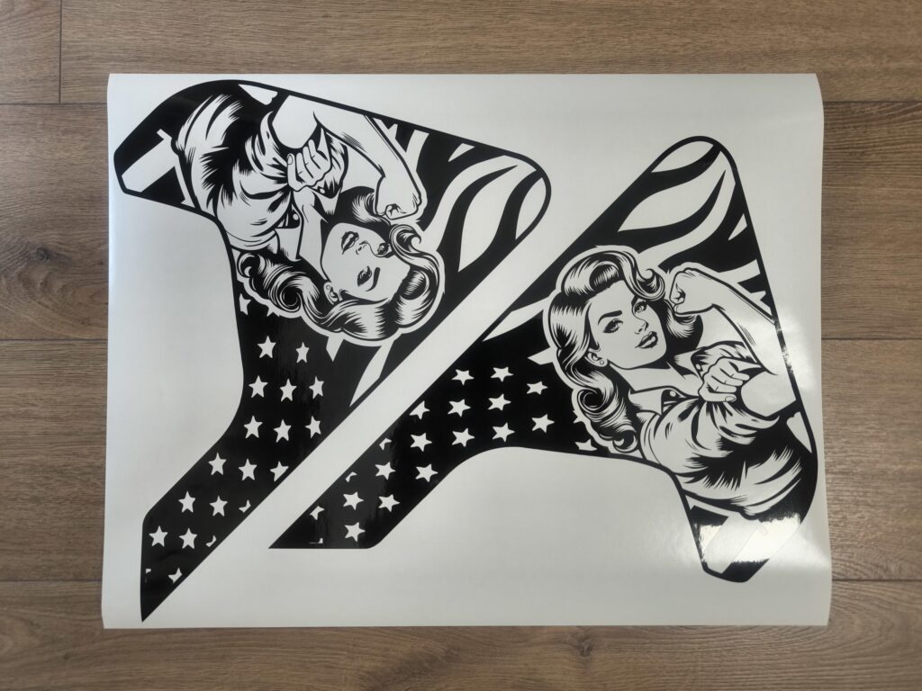 American Strong Woman Fender Vent Decal Stickers, US Woman FLAG Fender Vent Decal Stickers, USA Flag Girl Fender Vent Decal,Vent Pair Decals