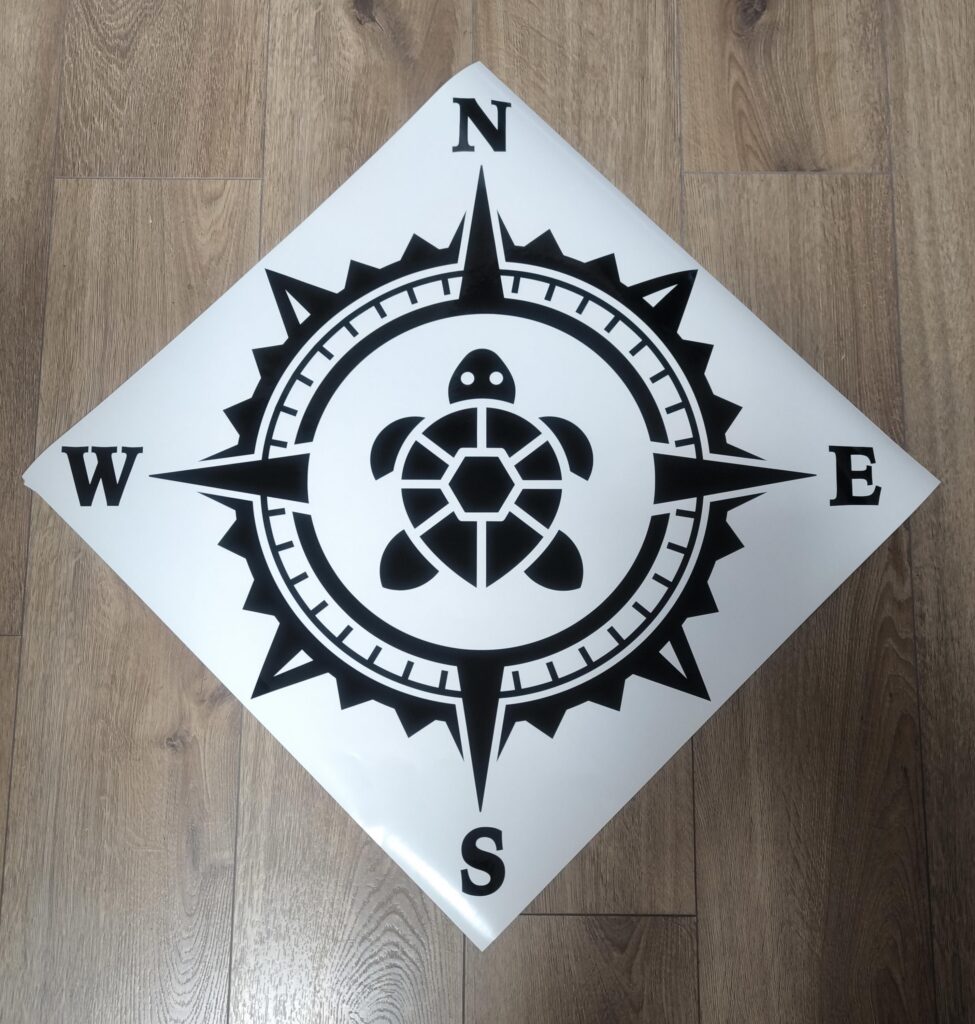 TURTLE Vinyl Decal Sticker, Nature Decal, Compass Rose Decal, Laptop Sticker, TURTLE Compass, Top Quality Decal For Offroad Vehicles