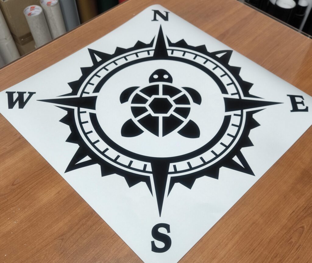 TURTLE Vinyl Decal Sticker, Nature Decal, Compass Rose Decal, Laptop Sticker, TURTLE Compass, Top Quality Decal For Offroad Vehicles