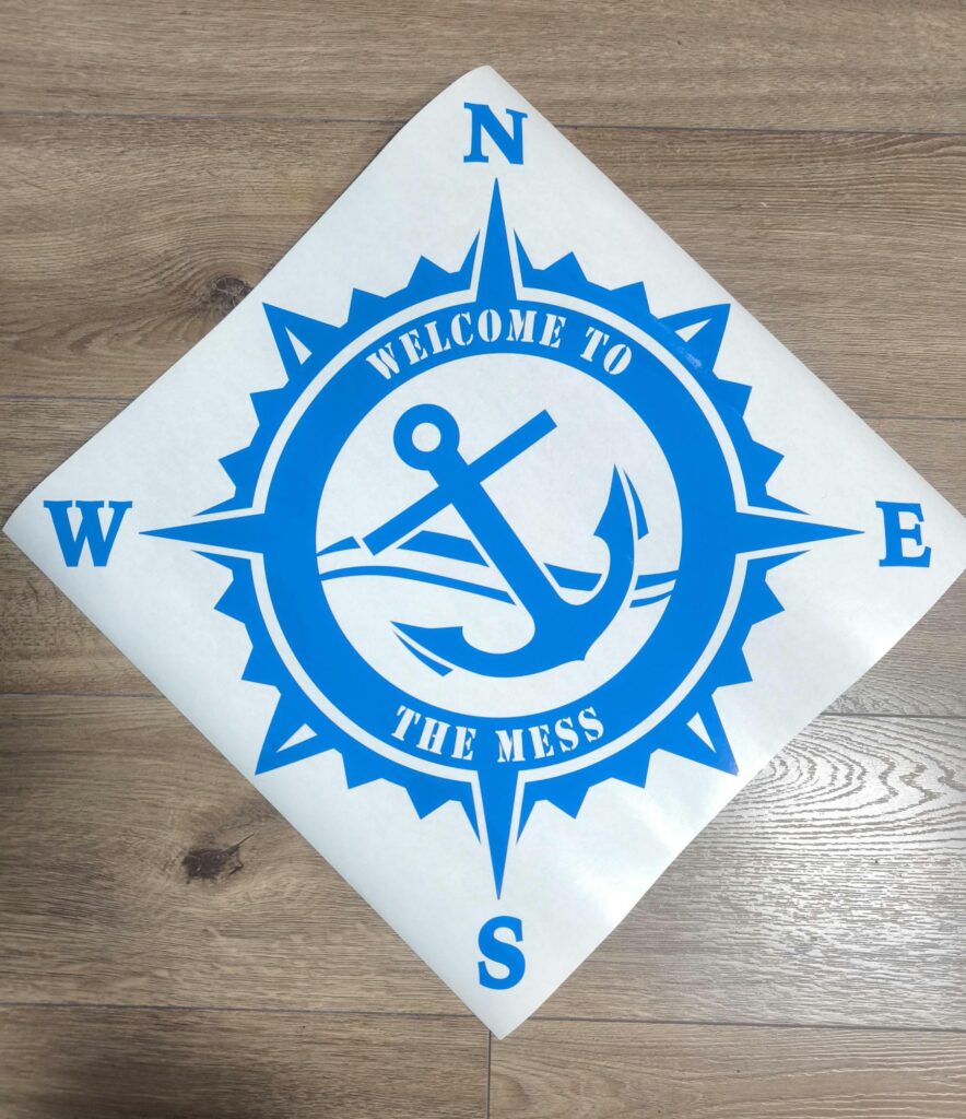 Compass Sailing Racing Sticker Anchor Compass Vinyl Decal Sticker | Custom Size & Color - JuliDecals.com